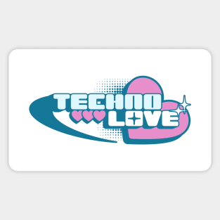 TECHNO  - Techno Love Y2K (pink/blue) Sticker